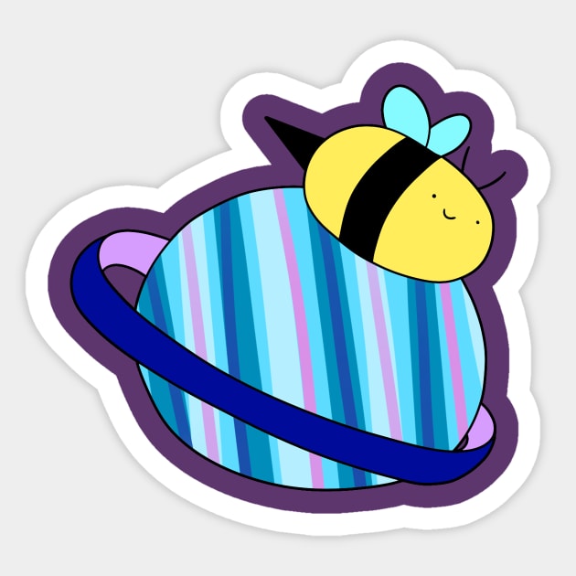 Saturn Bee Sticker by saradaboru